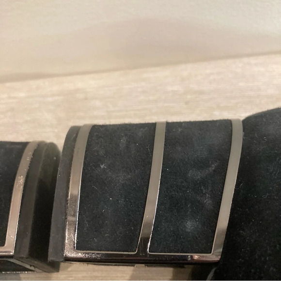 STEVE MADDEN  Sz 9.5 Bennet Suede Pointy Toe Cage Heel Ankle Booties - Picture 5 of 12